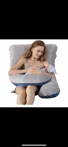 抱きまくら妊婦枕 U型 綿カバー 横向き寝で 腰の負担を軽減 空気入りまくら