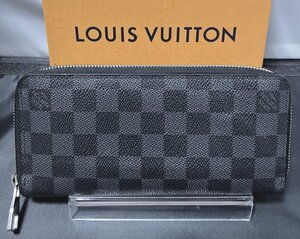 超美品送料無料1円〜LouisVuittonダミエグラフィットジッピーウォレットヴェルティカルラウンドファスナー 長財布ルイヴィトンモノグラム