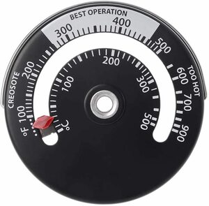 ストーブパイプ温度計, 磁気ストーブの煙道管の温度計の多燃料の木製のストーブの木製バーナーのストーブの管 薪ストーブ用 温度計