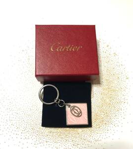 Cartier【ハッピーバースデー】ピンク×シルバー／キーリング・キーホルダー／カルティエ
