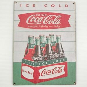 (80) コカ・コーラ Coca-Cola ベニヤ 看板 レトロ 昭和 ポスター