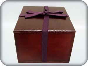 風F406『22 木製 空箱(沓形 紐付き)』 ☆桐箱 木箱 保存箱 用心箱 茶道具 抹茶茶碗 香炉 壺 鉢☆検