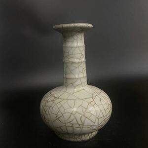 中国 古美術 南宋 官窯 白磁 花瓶 古玩 唐物 蔵出し 