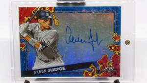 Aaron Judge 2021 Topps Fire Blue Scorching Signatures Autograph 1/5