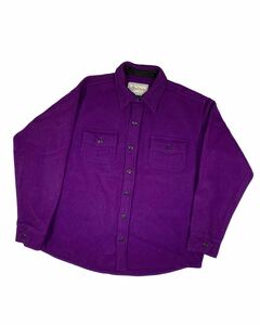 80s MELTON USA製 紫 CPO シャツ ジャケット アメリカ メルトンウール パープル vintage deadstock old
