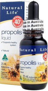 ナチュラルライフ 液体プロポリス ノンアルコール濃度40% 25ml [海外直送品］オーストラリア産 高濃度プロポリスリキッド