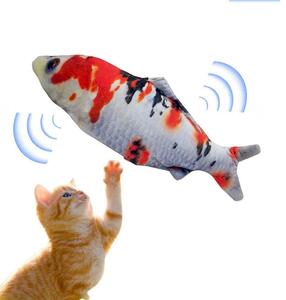 猫 おもちゃ 動く魚 電動魚 猫用 ぬいぐるみ 三色錦鯉