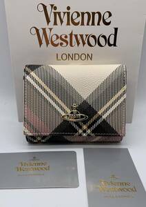 Vivienne Westwood 三つ折り財布　チェック　アウトレット品