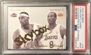 【 PSA 9 Mint 】Lebron James Skybox Autographics RC Rookies Affirmed Insert w/ Kobe Bryant Lakers レブロン コービー レイカーズ NBA