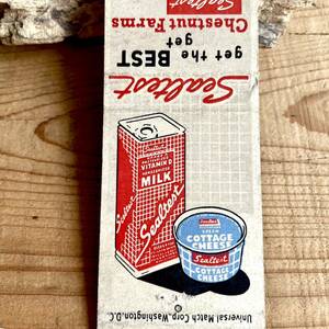 40s50s 酪農 ミルク チーズ シールテスト アメリカ 当時 マッチブック マッチカバー 広告 レア アンティーク ヴィンテージ 貴重 ガレージ
