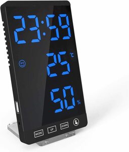 【期間限定】 BestFire 【セール】クロック時計 置き時計 目覚まし時計 デジタル時計 壁掛け 温度・湿度計付き 卓上 LED大画 管qucaMyfC
