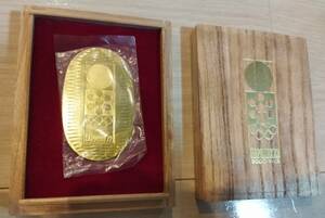 新品■札幌オリンピック 72年 記念小判 SAPPORO72 K22 43.6g 木箱付