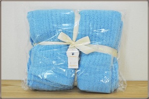 ダブルサイズ高級寝具ファー＆ミロン　丸洗い可能190×210㎝ブルー　新品Fur&milon　高品質掛敷毛布