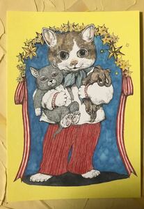 MOE 40th Anniversary 5人展　ヒグチユウコ　ポストカード　ニャンコ　アノマロ　猫