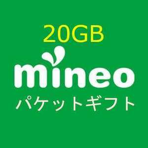 mineo パケットギフトコード　20GB（9999MB×2）