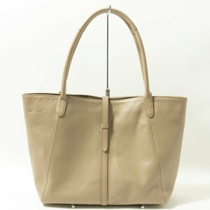 KEYUCA ケユカ トートバッグ レザー ベージュ ゴールド金具 マチあり 無地 シンプル 肩掛け ビジネス 通勤 通学 レディース 婦人 鞄 bag