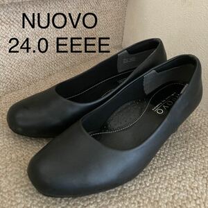 NUOVO ヌーヴォ　パンプス 24.0cm EEEE ヒール5cm フォーマル　リクルート　靴　ヌォーボー　整理品