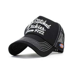 ディッキーズ Dickies Stitched メッシュキャップ ブラック メンズ レディース アメカジ 野球帽 帽子　ミリタリー