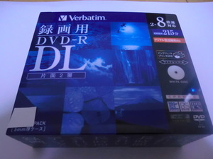 送料無料　５枚（開封して ヤフネコ　ネコポス ）　開封済 未使用品 　バーベイタム(Verbatim )　 録画用8.5GB DVD－R DL (CPRM)　5枚
