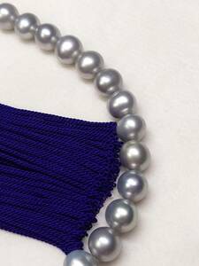 ♪即決【壽】直径8.5mm極品アコヤ本真珠数珠 日本製 新品 