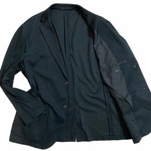【美品】UNIQLO 感動 ドライ テーラードジャケット 大きいサイズ XXL SLIMFIT ブラック サマージャケット ジャージー 