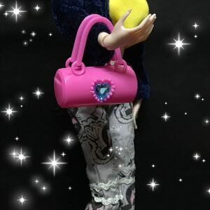 〇02　在庫限り　1/6　バービー　人形　フィギュア　カスタムドール　撮影用　小物　鞄　ハンドバッグ　A　ピンク