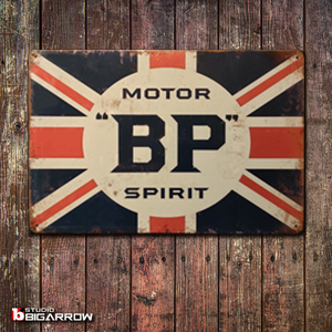 ブリキ看板 20×30㎝ BP TRIUMPH MINI 3枚セット ガレージ スチール アンティーク アメリカンインテリア 世田谷ベース 新品