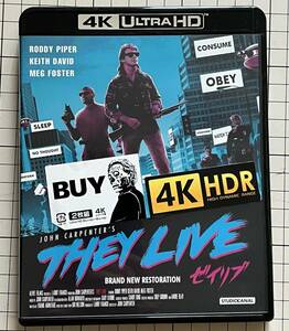 ゼイリブ They Live 4K ULTRA HD ブルーレイ 2枚組 視聴回数1回 新品同様
