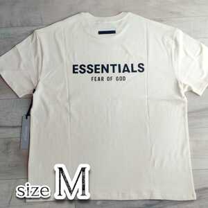 【新品　送料無料】 エッセンシャルズ　ESSENTIALS Tシャツ クリーム Mサイズ　半袖 ビッグサイズ　ショート スリーブ Tシャツ