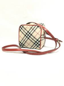 【美品】 バーバリー キューブバッグ ブルーレーベル ショルダーバッグ ポーチ Burberry