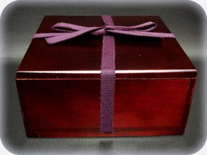 【梓】N501『⑤木製 空箱 16角(紐付き)』 ◆茶道具 桐箱 木箱 用心箱 保存箱 古董 古玩 抹茶茶碗 抹茶碗◆