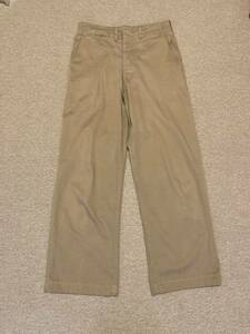 WW2 【U.S.MARINE CORPS】 40s Chino Trousers / 40年代 USMC チノ トラウザーズ チノパン ビンテージ 米軍 実物 大戦 ミリタリー