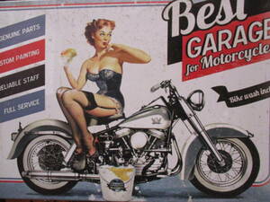 新品 壁掛けプレート ハーレーダビッドソン Harley-Davidson セクシーガール 美女 パネル 壁飾り インテリア雑貨 ブリキ看板 ガレージ 車庫