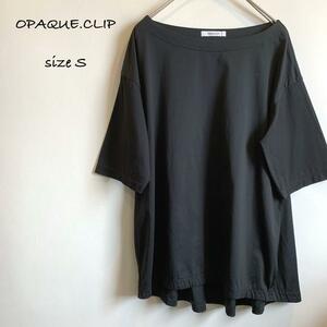 OPAQUE.CLIP 黒コットンTシャツ ワールド
