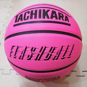 新品 バスケットボール 7号 合成皮革「TACHIKARA タチカラ FLASHBALL フラッシュボール ネオンピンク」(検) molten MIKASA SPALDING