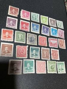 未使用　中国切手　中華民国郵政　28枚セット　華東郵政