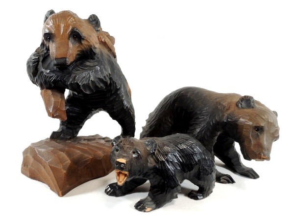 木彫りの熊 荒良作 - 美術品/アンティーク