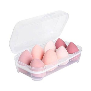 【在庫品のみ】 湿気と乾燥 ビューティーエッグ 8個 （粉色） メイクパフ メイクアップツール 粉末なし 化粧卵 スポンジクッシ