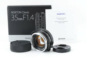 Voigtlander NOKTON CLASSIC SC 35mm F1.4 フォクトレンダー ノクトン ライカMマウントレンズ [良品] #1135259A