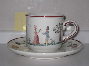 ▽美▽Villeroy & Boch ビレロイ&ボッホ ルクセンブルク カップ&ソーサー ① レア物 ★ コーヒー デミタス 【未使用/極美品】
