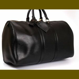 【極美品】ルイヴィトン Louis Vuitton エピ キーポル45 ボストンバッグ ノワール 旅行バッグ かばん 鞄 レザー M42972 定価約25万 6250