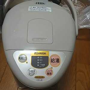ZOJIRUSHI ハイパー 高速湯沸かし CD-JE22 メタリックブラウン マイコン沸騰電動ポット　３段階保温設定