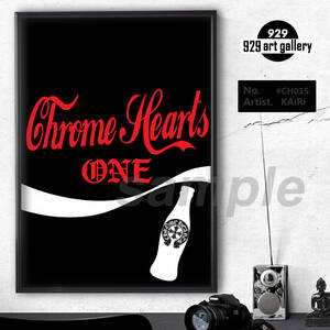 ★CHROME HEARTS type☆A4サイズ額装済パロディポスター.#CH15★クロムハーツコカ・コーラコーラタイプ