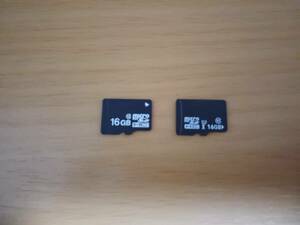 microSD 16GB 2枚／SDHC／ミニレター送料63円／マイクロSDカード／中古