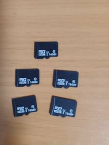 microSD 16GB 5枚／SDHC／送料84円／マイクロSDカード／中古⑤