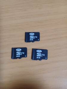 microSD 8GB 3枚／SDHC／ミニレター63円／マイクロSDカード／中古/ 