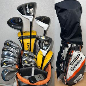 早い者勝ち【送料無料】白ヘッド★テーラーメイド RBZ BLADEZ BURNER 他 12本 フルセット ゴルフセット Taylor made バッグ付