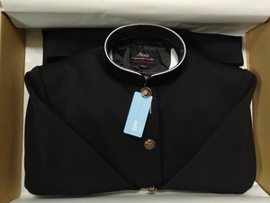 学ラン上着170Aラウンドカラー全国標準学生服日本製東レ超黒ポリエステル100%