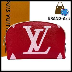 ★【新品同様!!/2022年】ルイヴィトン Louis Vuitton モノグラム ジャイアント 赤 レッド コスメティックポーチ レディース M67694★