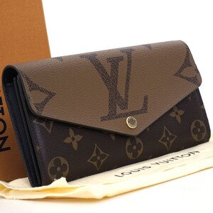 【使用わずか 極美品】 ルイヴィトン Louis Vuitton モノグラム ジャイアント ポルトフォイユ サラ 長財布 メンズ レディース A0371